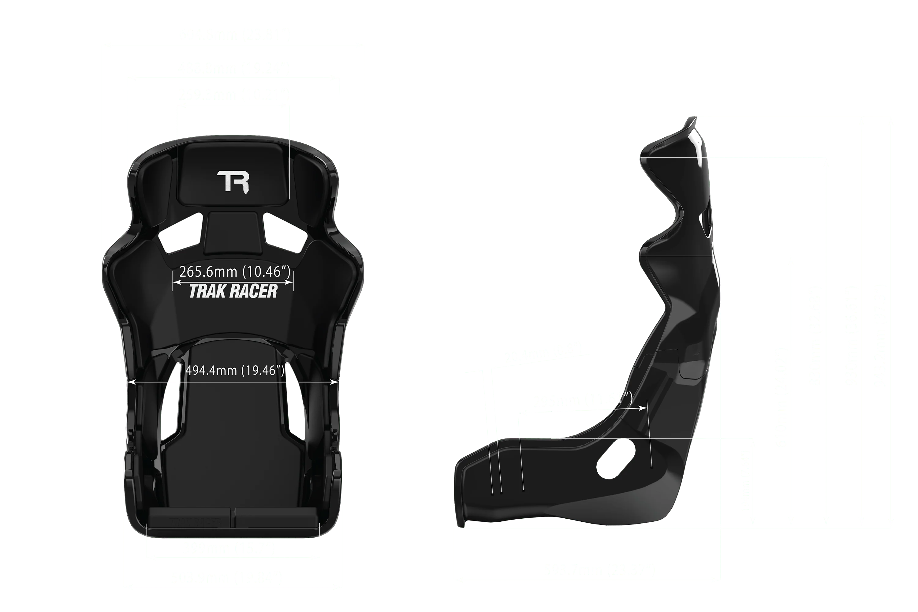 TRS TR Series GT Pro Racing Seat - Fiberglass Black - Image 8