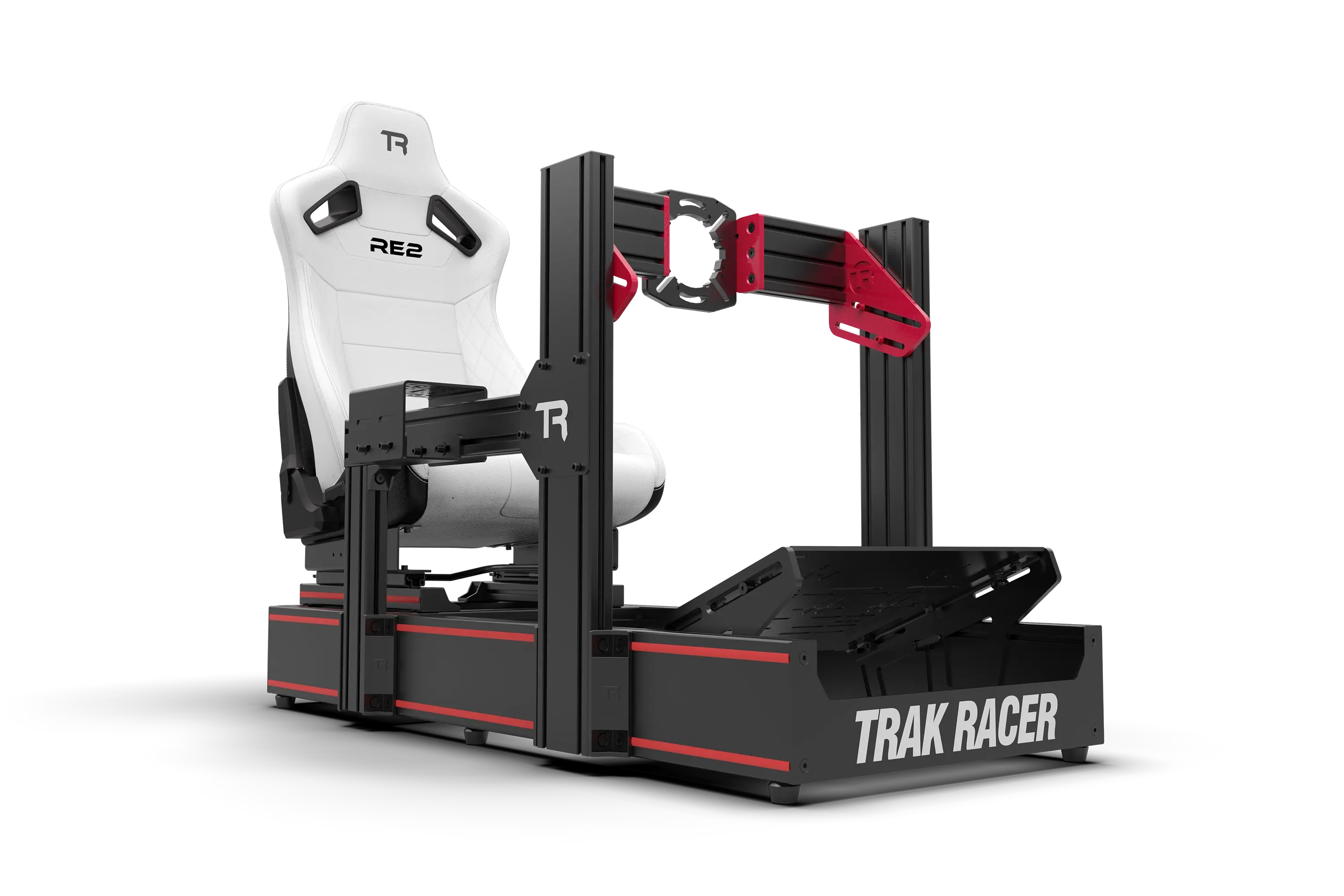 RE2 Dual-Lock Reclining Sim Racing Seat - White - Image 10