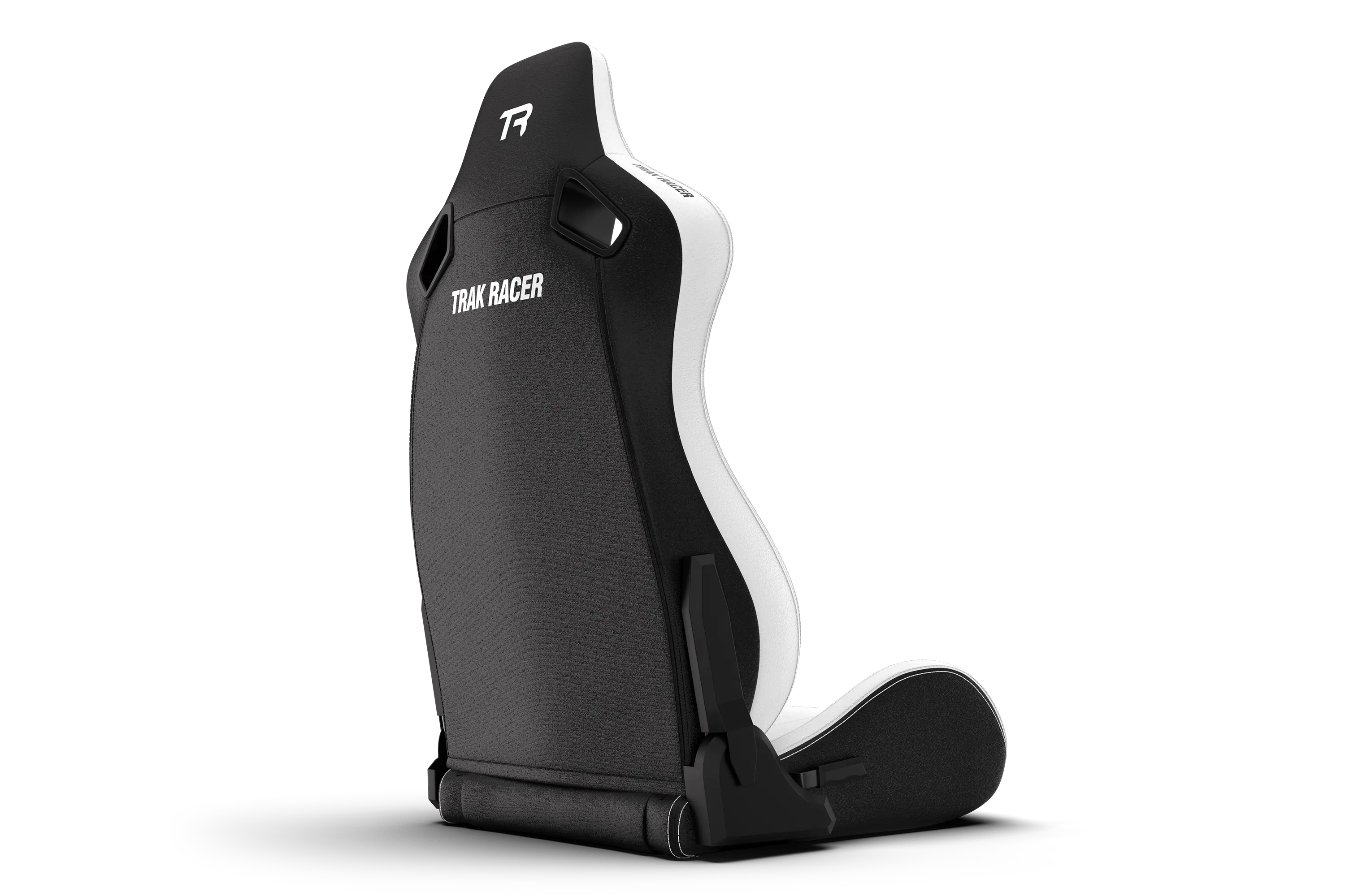 RE2 Dual-Lock Reclining Sim Racing Seat - Premium White Diamond-Stitched Leather-Style - Image 2