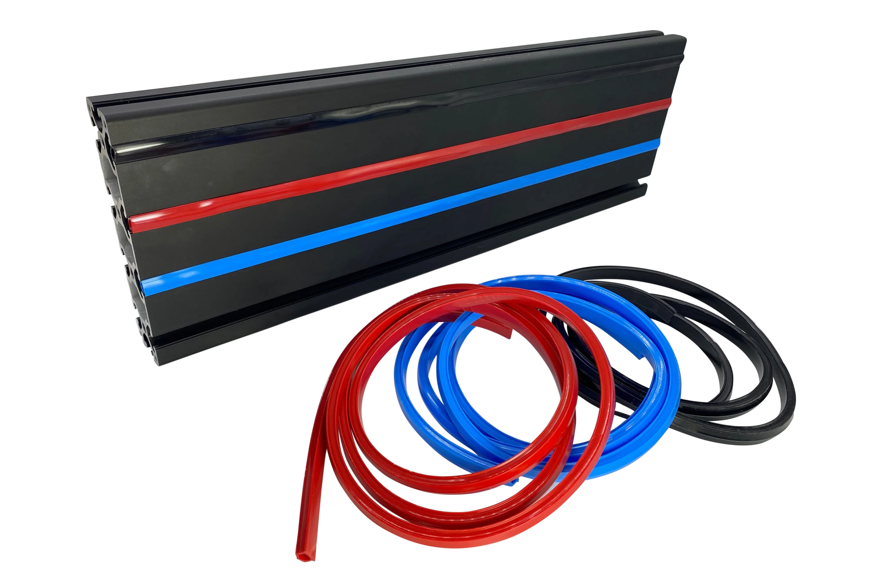 2m/79" Red Rubber Dust/Design Strip – Anti-Slip Protective Edge Trim for Aluminium Profile Sim Rigs
