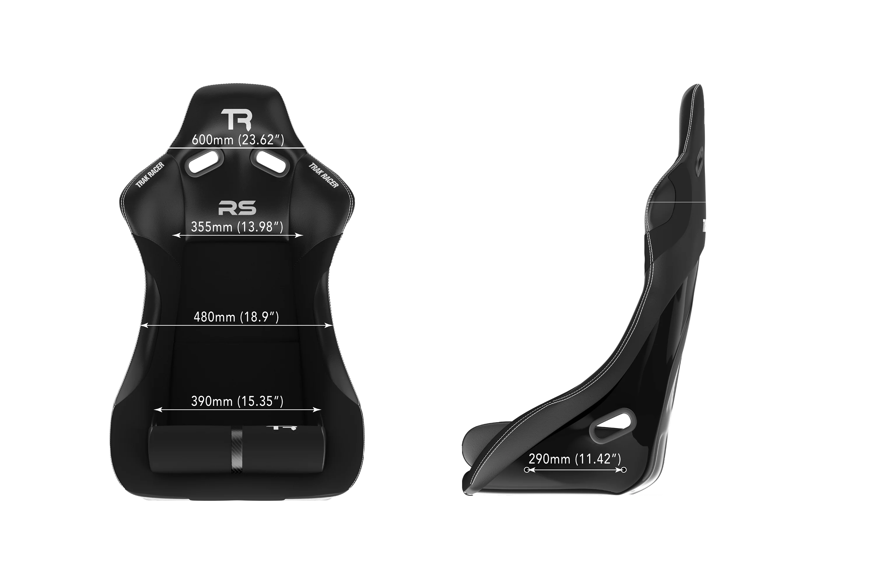 RS Rally Pro Sim Racing Seat - Fiberglass - Black - Image 7